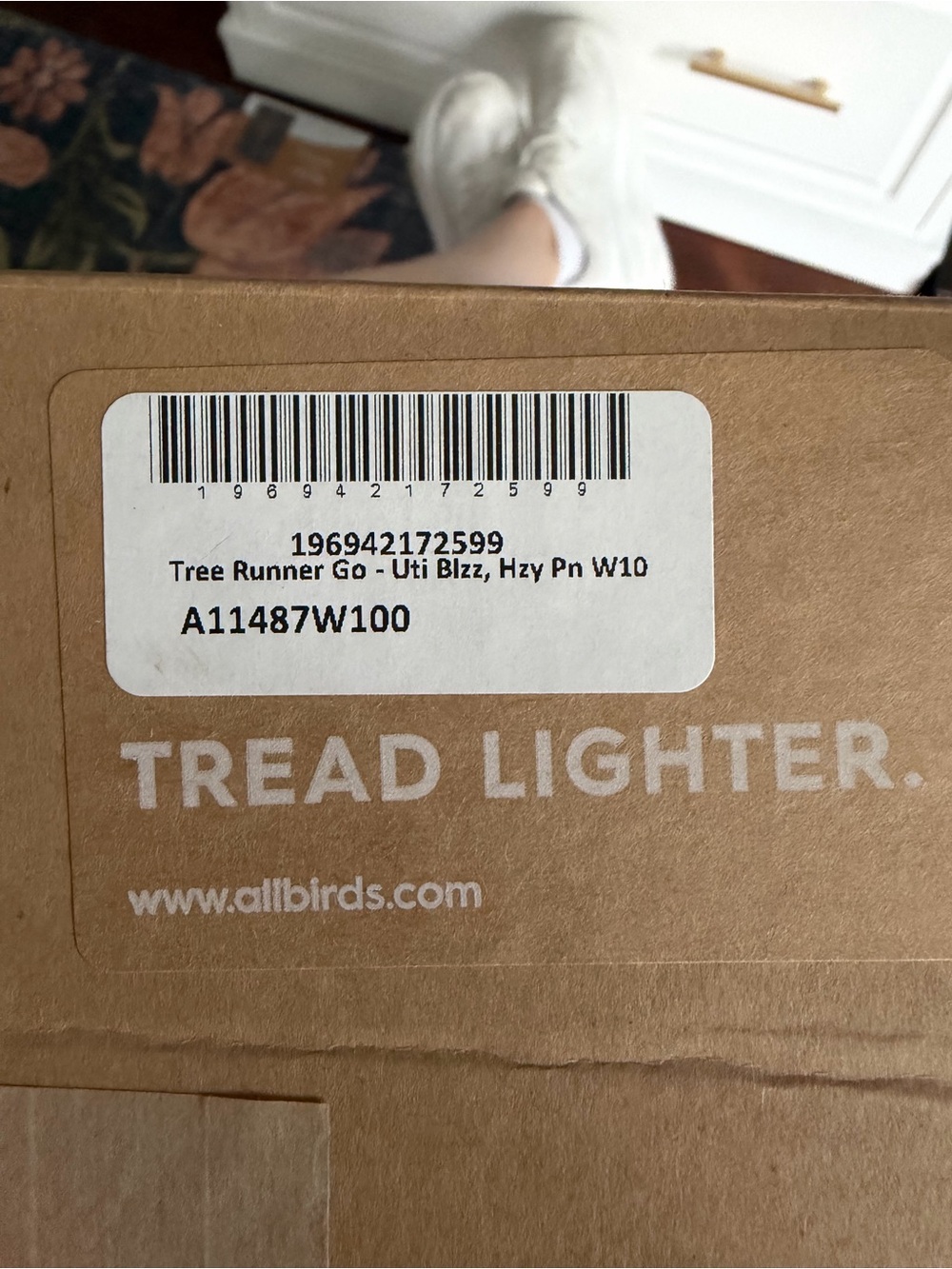 NWT Allbirds Tree Runner Go Utility Sneakers | Women’s 10 | Blizzard/Hazy Pine
